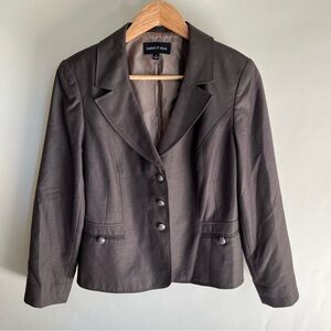 Isabel & Nina Blazer Sport Coat Suit Jacket Sz 8 Women’s Olive Brown EUC